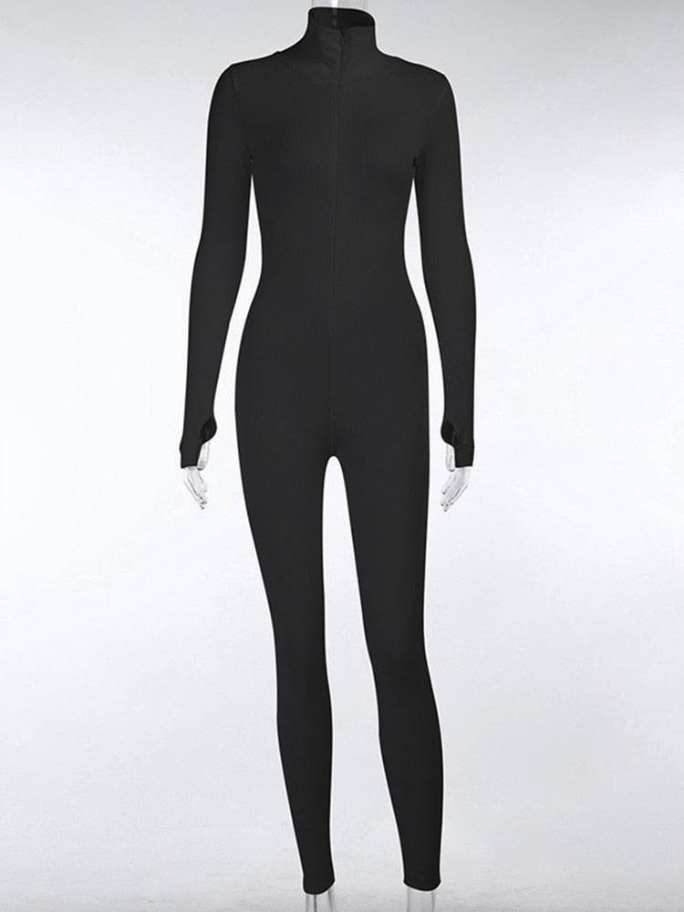 Ribbed Turtleneck Jumpsuit Ribbed Turtleneck Jumpsuit